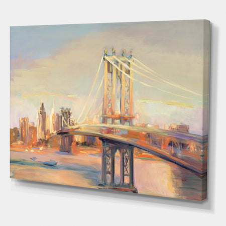 Manhattan Brooklyn Bridge - Traditional Canvas Art