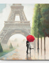 Paris Romance Couples III - French Country Premium Canvas Wall Art