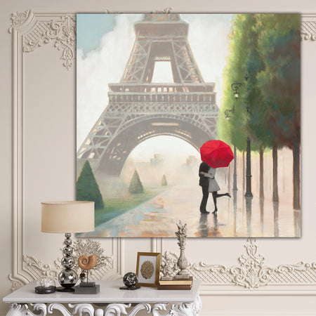 Paris Romance Couples III - French Country Premium Canvas Wall Art