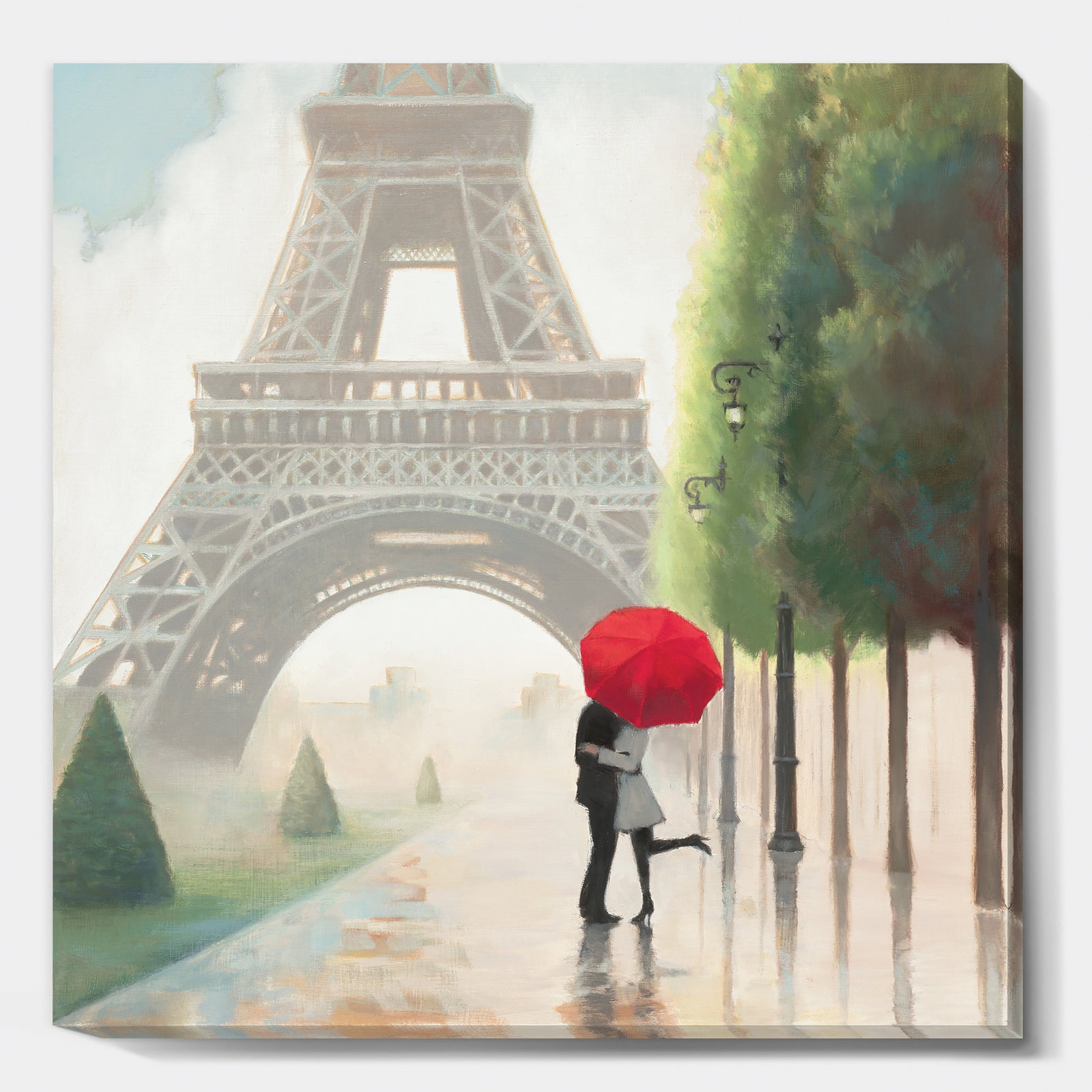 Paris Romance Couples III - French Country Premium Canvas Wall Art