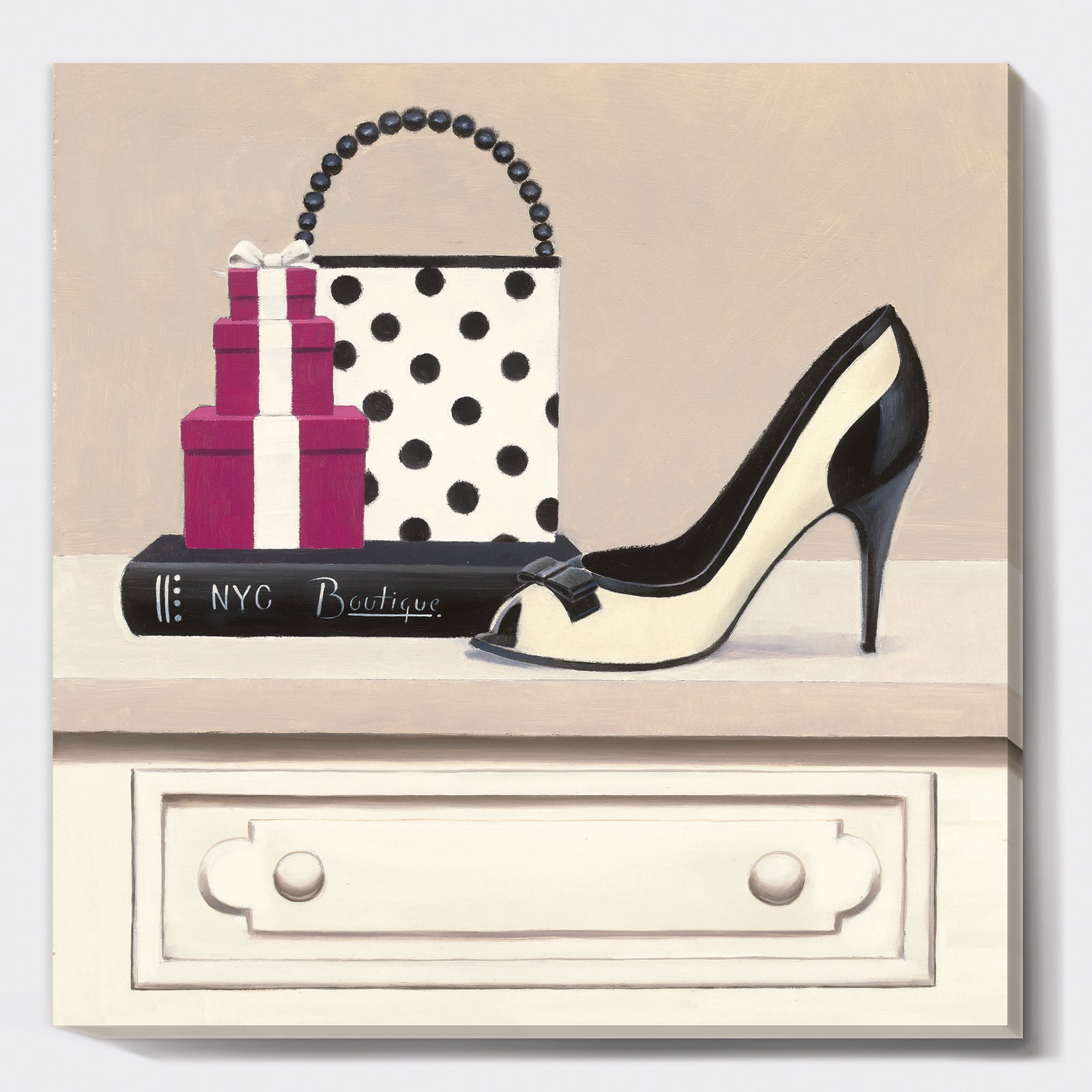 Fashion Stiletto and Glamorous Polka Purse - Fashion Gallery-wrapped Canvas