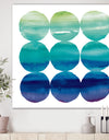 Circle Abstract Blue Colorfields II - Mid-Century Modern Transitional Canvas Artwork