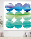 Circle Abstract Blue Colorfields III - Mid-Century Modern Transitional Canvas Art