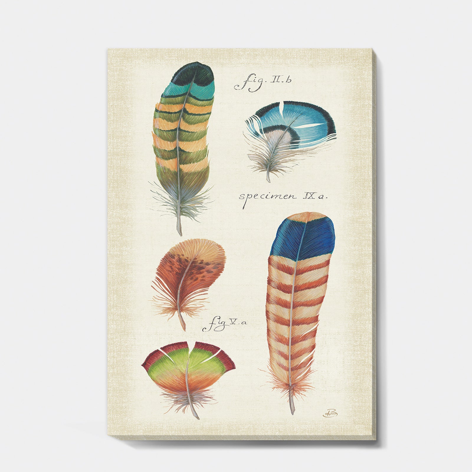 Feathers Cottage Family II - Cabin & Lodge Premium Canvas Wall Art