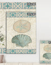 Seastar and Blue Sea Shell II - Nautical & Coastal Premium Canvas Wall Art