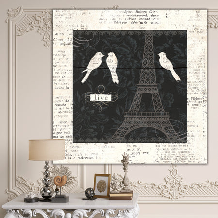 Paris Vintage Collage II - French Country Canvas Art