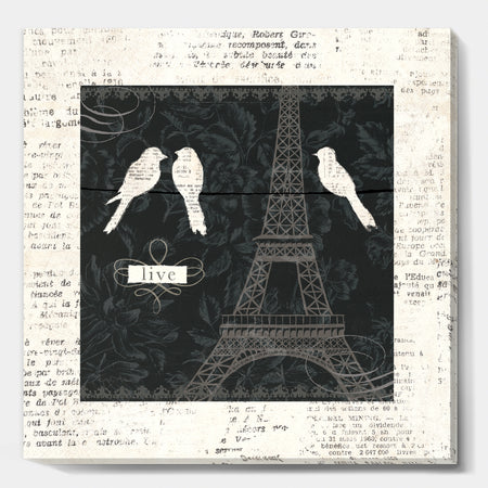 Paris Vintage Collage II - French Country Canvas Art