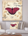 Red Farmhouse Butterfly - Farmhouse Premium Canvas Wall Art