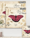 Red Farmhouse Butterfly - Farmhouse Premium Canvas Wall Art