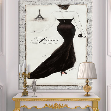 Elegance Glam Paris Diva II - Fashion Canvas Artwork