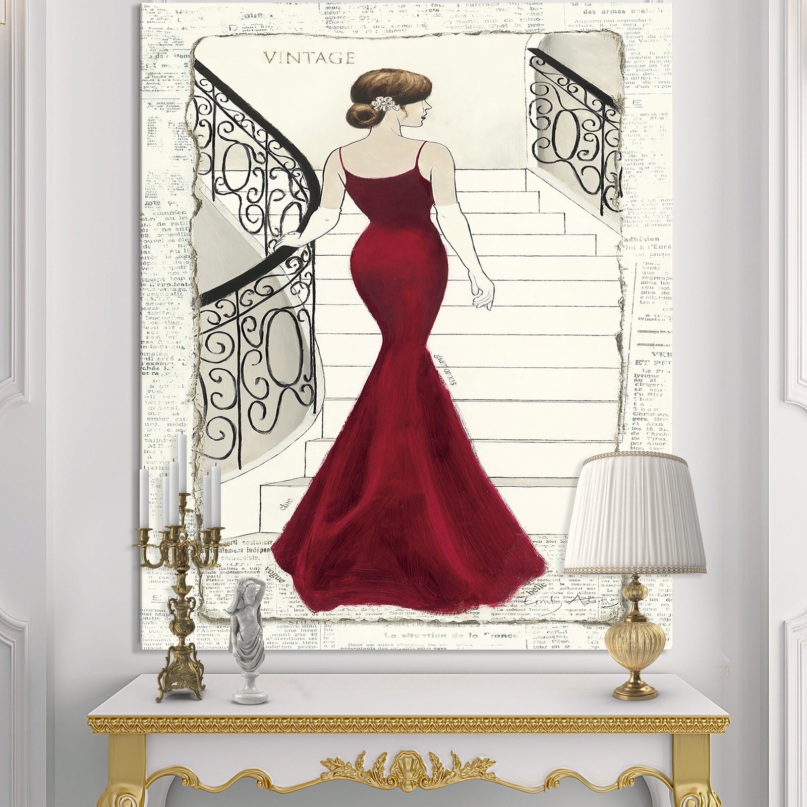 Elegance Glam Paris Diva III - Fashion Canvas Art