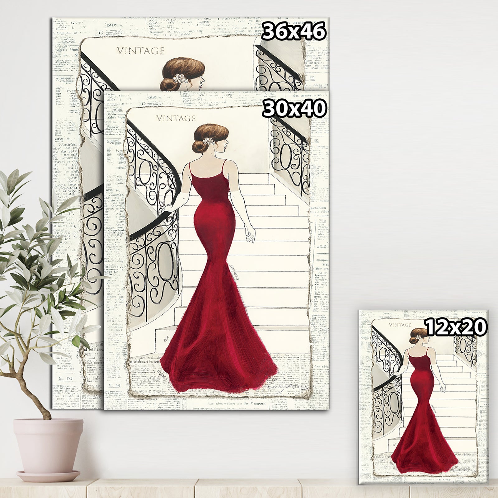 Elegance Glam Paris Diva III - Fashion Canvas Art
