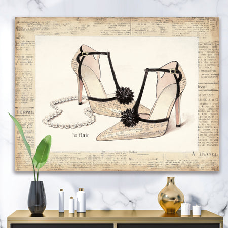 Glamorous Black Diamond Stiletto II - Fashion Canvas Artwork