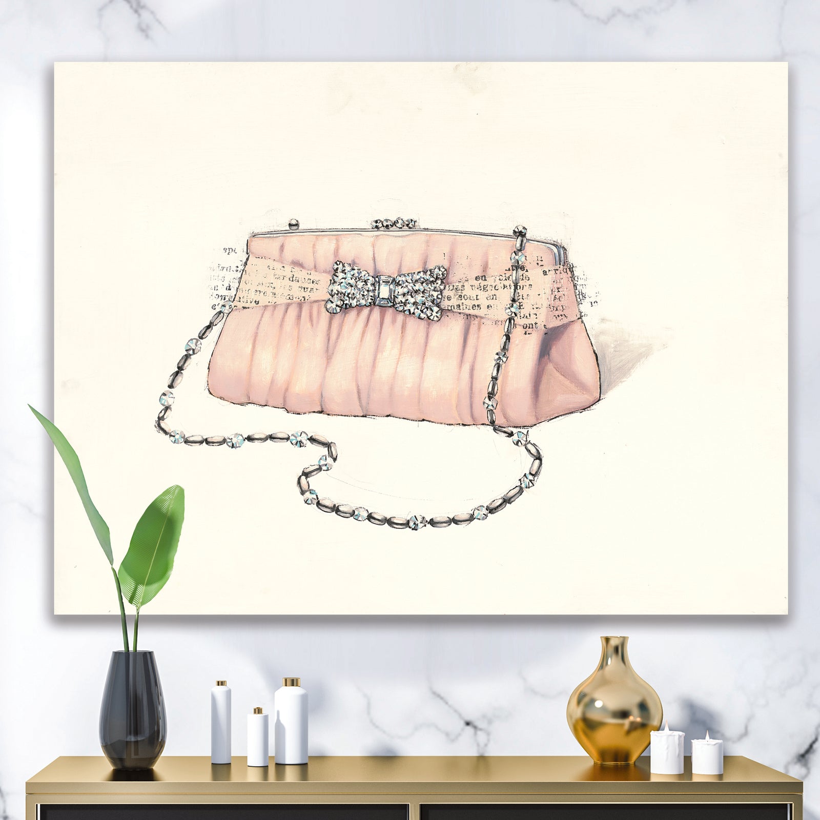 Glamorous Sparkle Purse II - Fashion Canvas Artwork