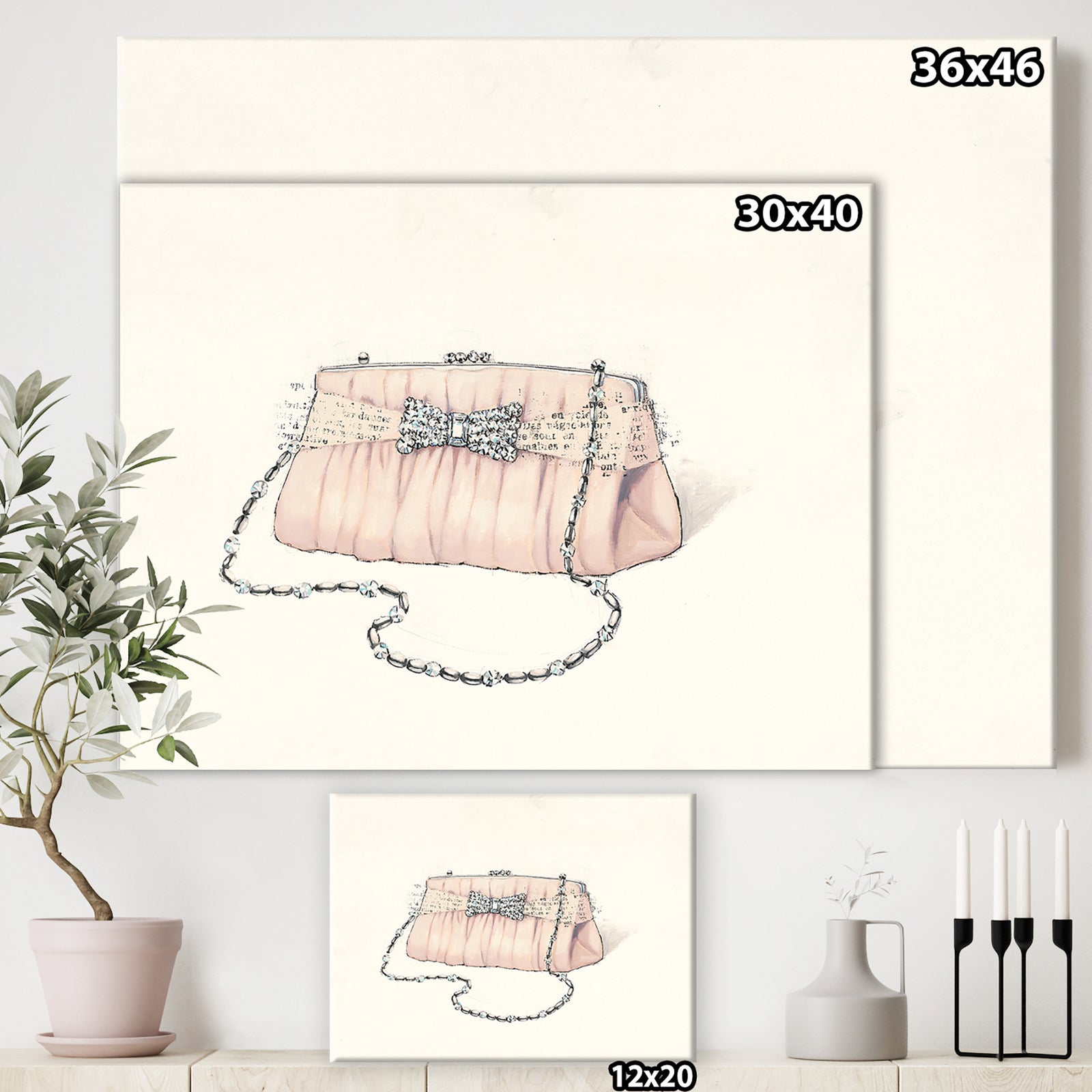 Glamorous Sparkle Purse II - Fashion Canvas Artwork