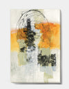 Abstract Composition of Glamorous Yellow and Black - Contemporary Gallery-wrapped Canvas