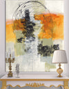 Abstract Composition of Glamorous Yellow and Black - Contemporary Gallery-wrapped Canvas