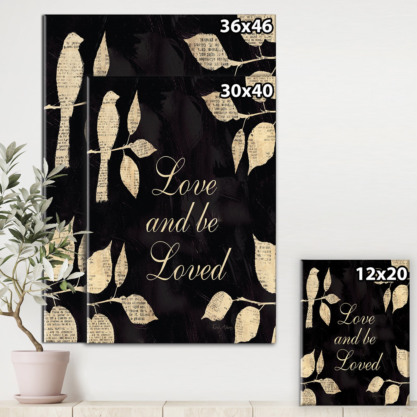 Love and Be Loved Cottage Collage - Lake House Gallery-wrapped Canvas