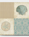 Beach Treasures Collage I - Traditional Bathroom Canvas Artwork