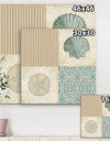 Beach Treasures Collage I - Traditional Bathroom Canvas Artwork