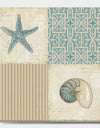 Beach Treasures Collage II - Traditional Bathroom Canvas Art