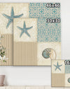 Beach Treasures Collage II - Traditional Bathroom Canvas Art