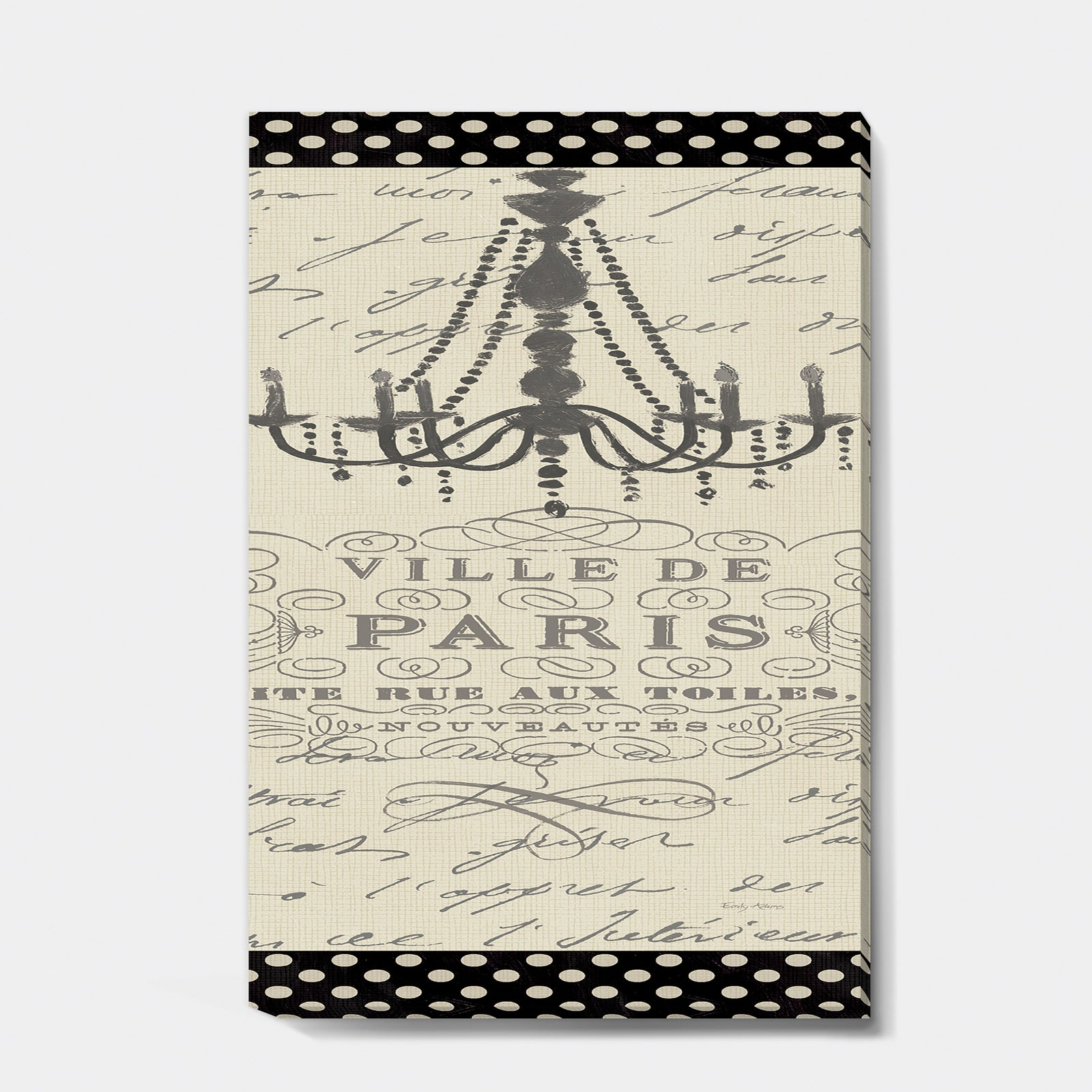 French chandeliers Couture I - Fashion Premium Canvas Wall Art