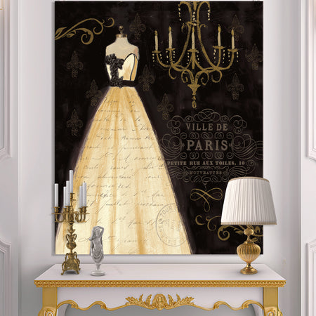 French chandeliers Couture III - Fashion Canvas Artwork
