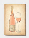 Glam Sparkling Rose Wine - Glam Premium Canvas Wall Art