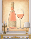 Glam Sparkling Rose Wine - Glam Premium Canvas Wall Art