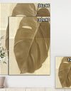 Botanical Beige Retro Leaf - Lake House Gallery-wrapped Canvas