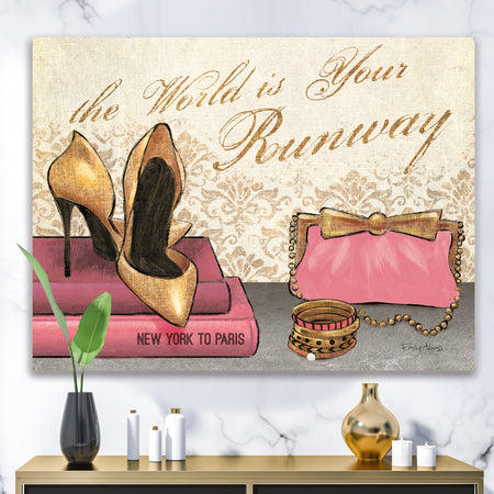 Gold Fabulous Life Style I - Fashion Canvas Art