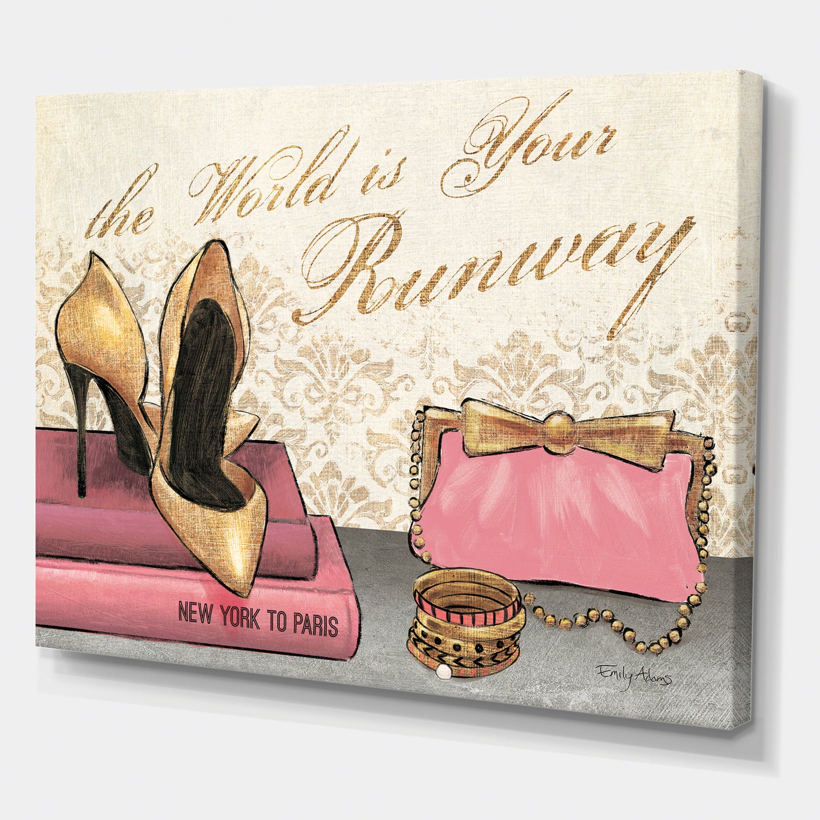 Gold Fabulous Life Style I - Fashion Canvas Art