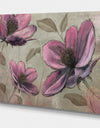 Plum Pink Cottage Flowers - Traditional Canvas Artwork