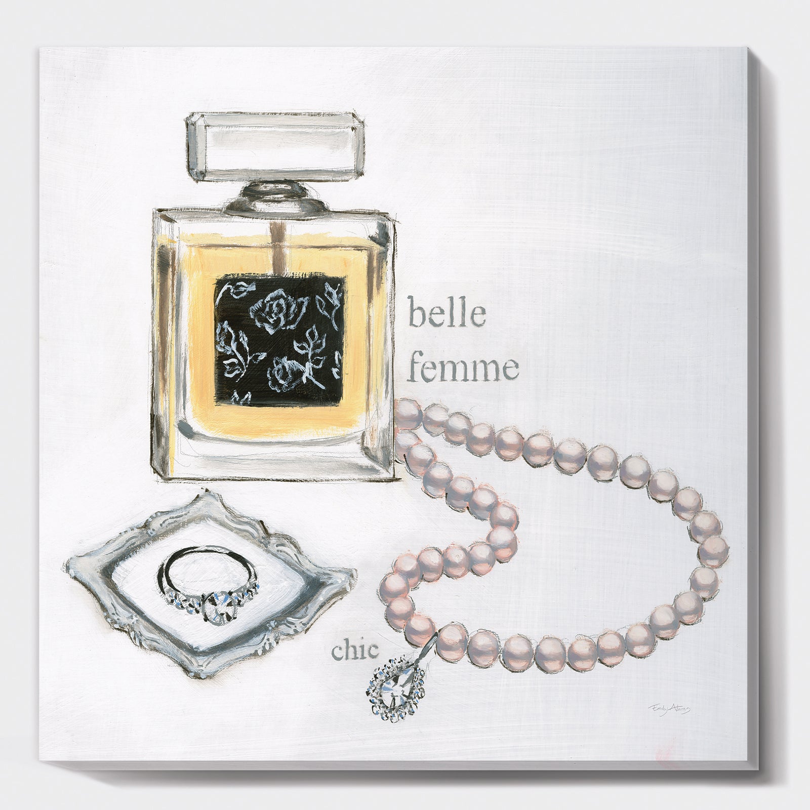 Perfume Glam Bathroom I - Traditional Bathroom Canvas Artwork