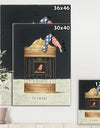 Tweet Gold Birdcage Collage - Traditional Canvas Art