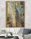 Gold Vintage Empire State Building I - Vintage Architecture Gallery-wrapped Canvas