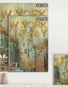 Gold Vintage Empire State Building II - Vintage Architecture Canvas Artwork