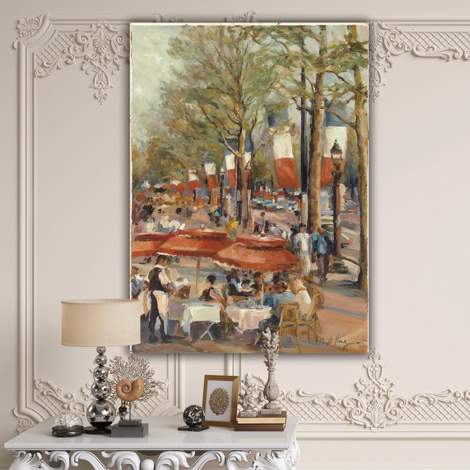 Lunch on the Champs Elysees Paris - French Country Canvas Art