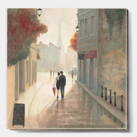 Paris Romance Couples II - Romantic French Country Canvas Artwork