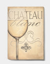 French Chateau White Wine II - Food and Beverage Premium Canvas Wall Art