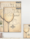 French Chateau White Wine II - Food and Beverage Premium Canvas Wall Art