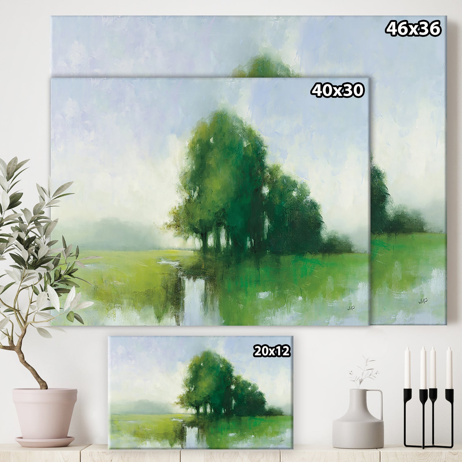 River Romance - Cottage Canvas Wall Art