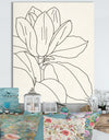 Magnolia Line Drawing v Crop - Cottage Canvas Wall Art