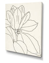 Magnolia Line Drawing v Crop - Cottage Canvas Wall Art