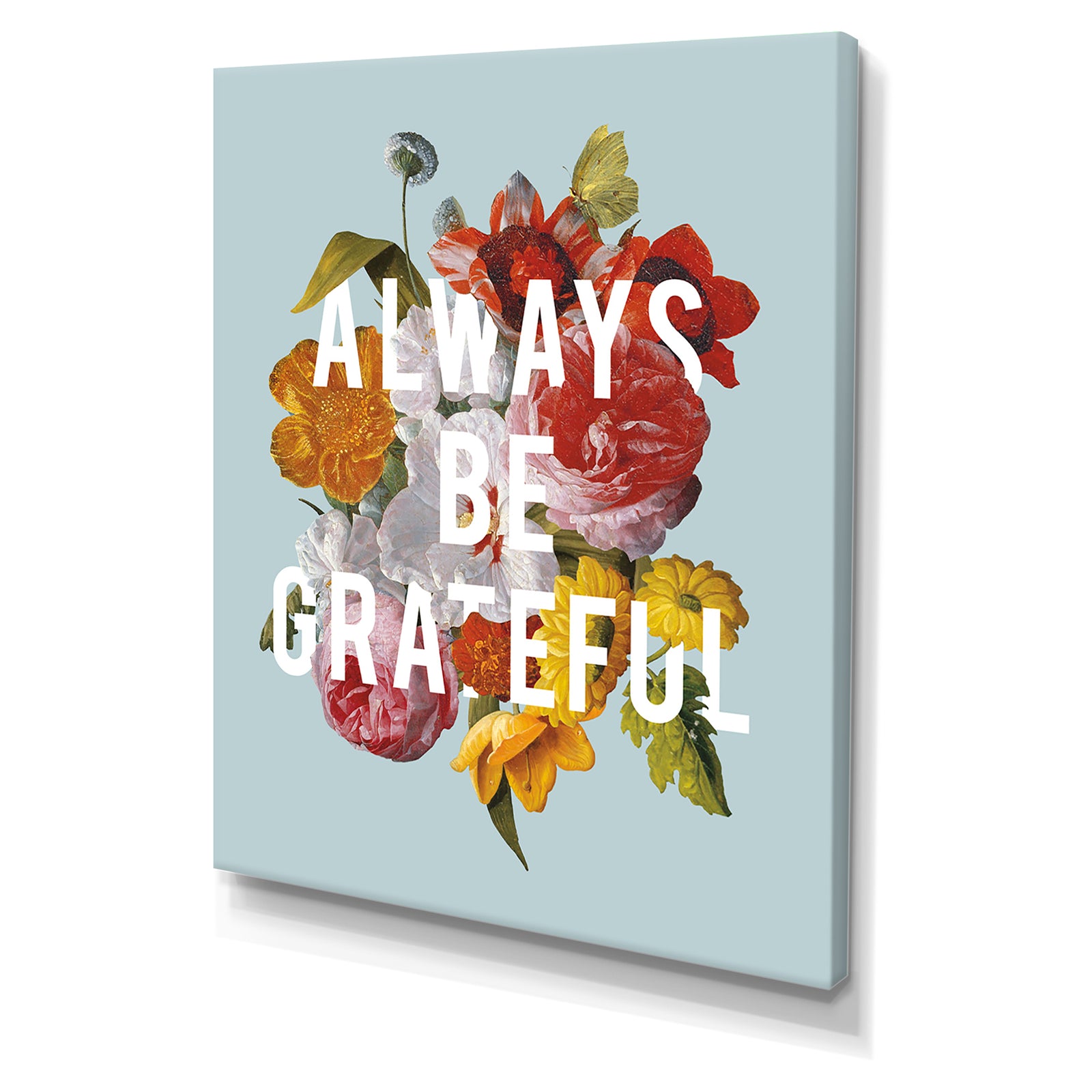 Floral Sentiment I Crop - Cottage Canvas Wall Art