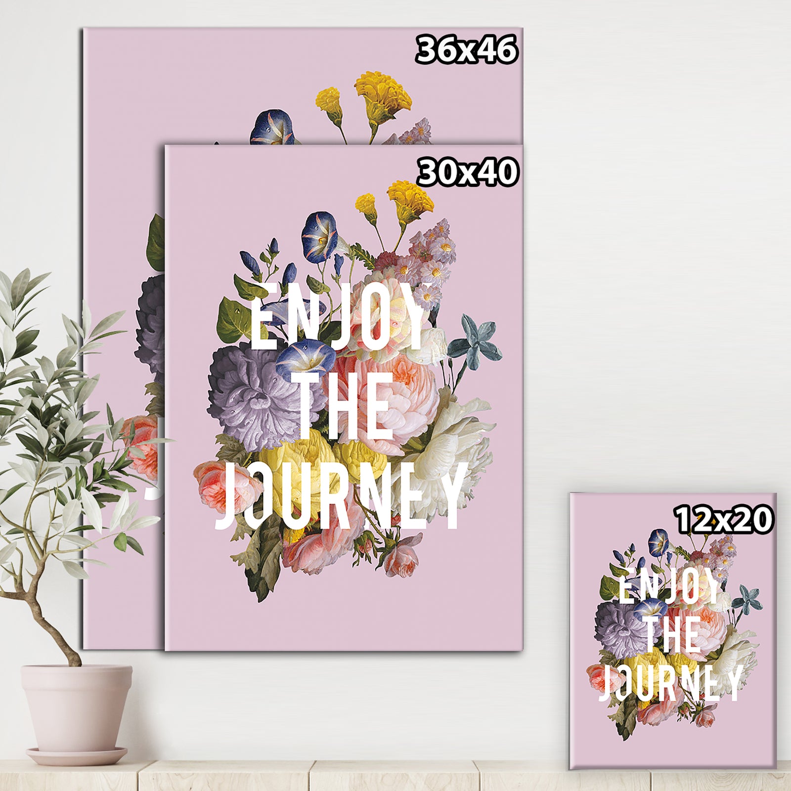 Floral Sentiment II Crop - Cottage Canvas Wall Art