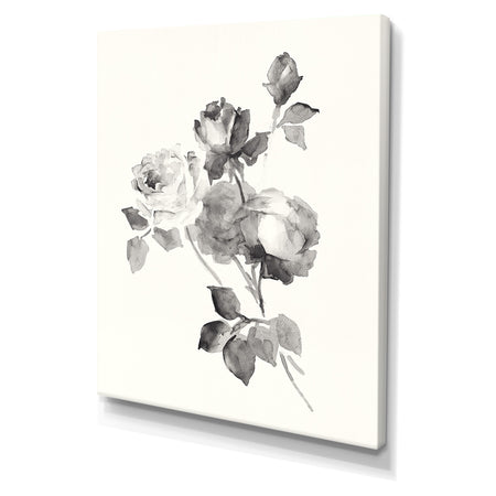 Porch Den 'Rose Blossoms Gray - Cottage Canvas Wall Art