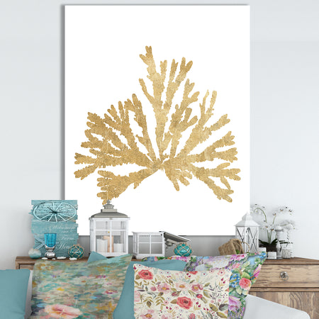 Porch Den 'Pacific Sea Mosses IV Gold - Cottage Canvas Wall Art