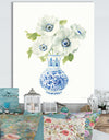 Floral Chinoiserie White I - Cottage Canvas Wall Art